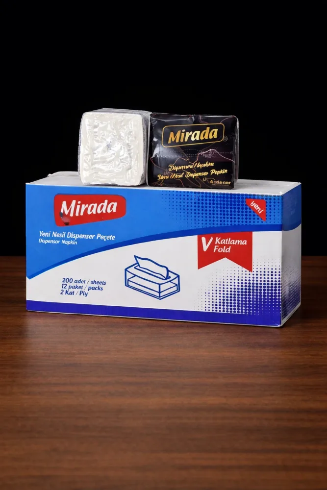 DİSPANSER PEÇETE * MİRADA * V KATLAMA *200 YP x 18 paket
