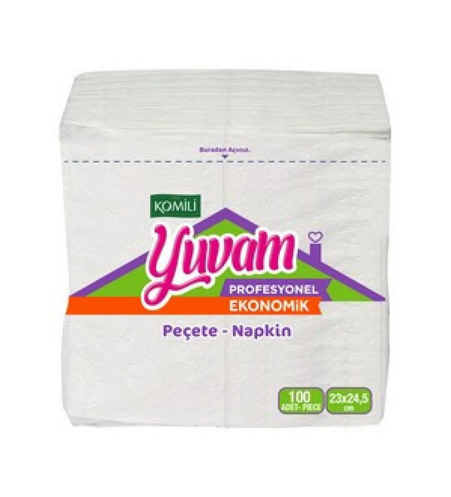 KOMİLİ YUVAM KARE PEÇETE 23x24,5 cm / 100 adet / 32li koli