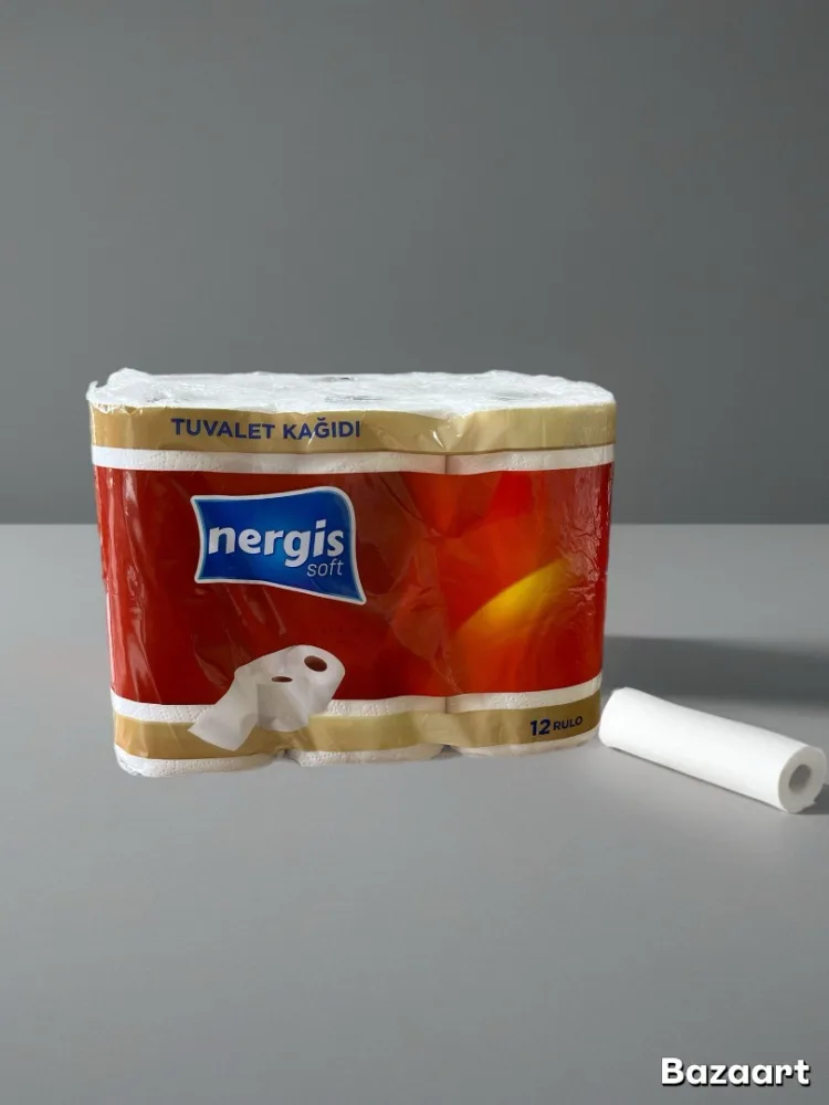 TUVALET KAĞIDI NERGİS ***12 ADET***  / ÇİFT KATLI (4 lü balya)