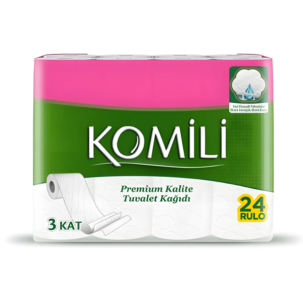 TUVALET KAĞIDI KOMİLİ KONFOR  PROF. 3 KATLI 24lü x 3 paket